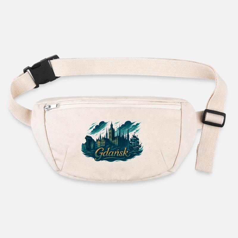 Danzig Gdańsk maritim Silhouette Polen Geschenk Stanley/Stella recycelte Gürteltasche