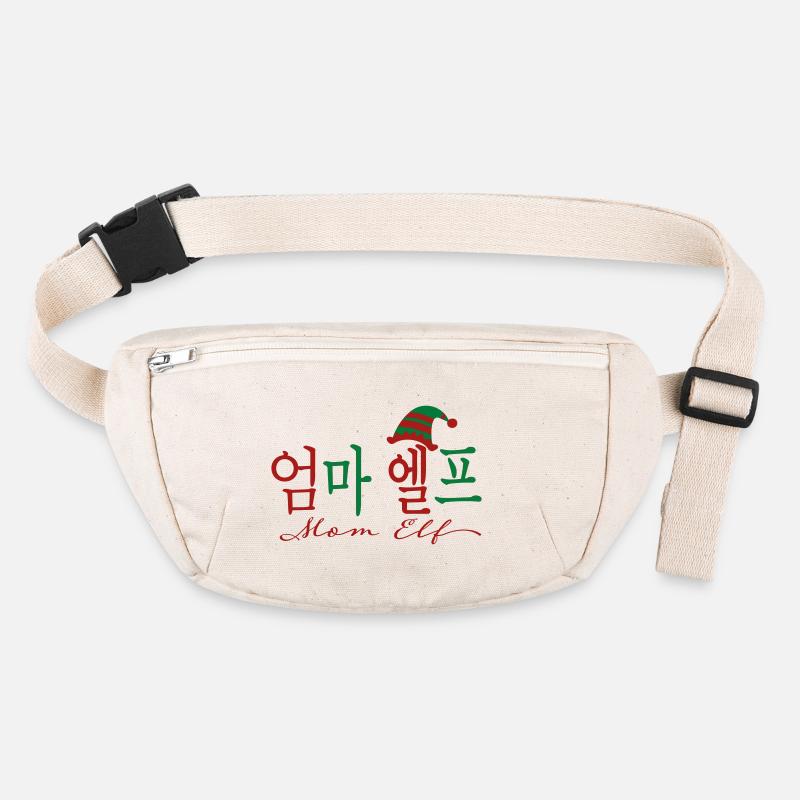 Maman Elf lutin langue coréene 2 couleurs Noël Sac banane recyclé Stanley/Stella