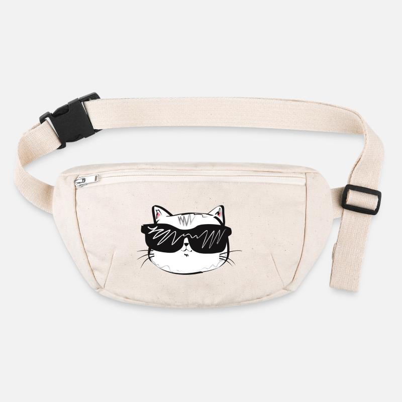 Coole Katze mit Sonnenbrille Stanley/Stella recycelte Gürteltasche