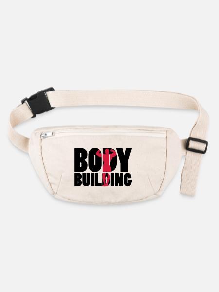 Body Building - Sac banane recyclé Stanley/Stella - blanc naturel - Devant