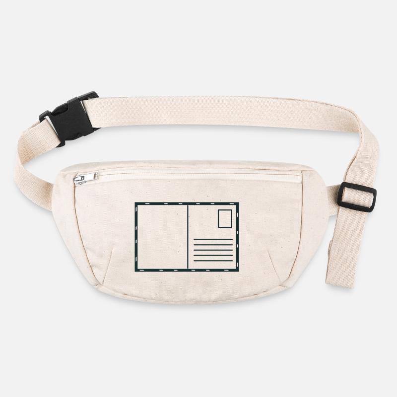 Blank postcard with stamp and airmail Stanley/Stella recycled Hip Bag 