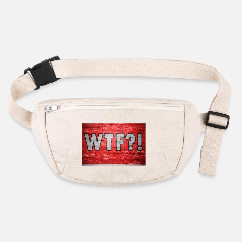 WTF!? Brick Wall Graffiti Stanley/Stella recycled Hip Bag 
