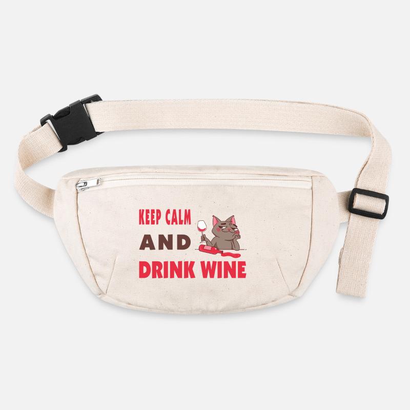 Keep calm and drink wine Stanley/Stella recycled Hip Bag 