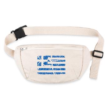 Greece Flag - Stanley/Stella recycled Hip Bag  - natural - Front