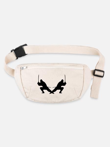 Ninjas - Stanley/Stella recycled Hip Bag  - natural - Front