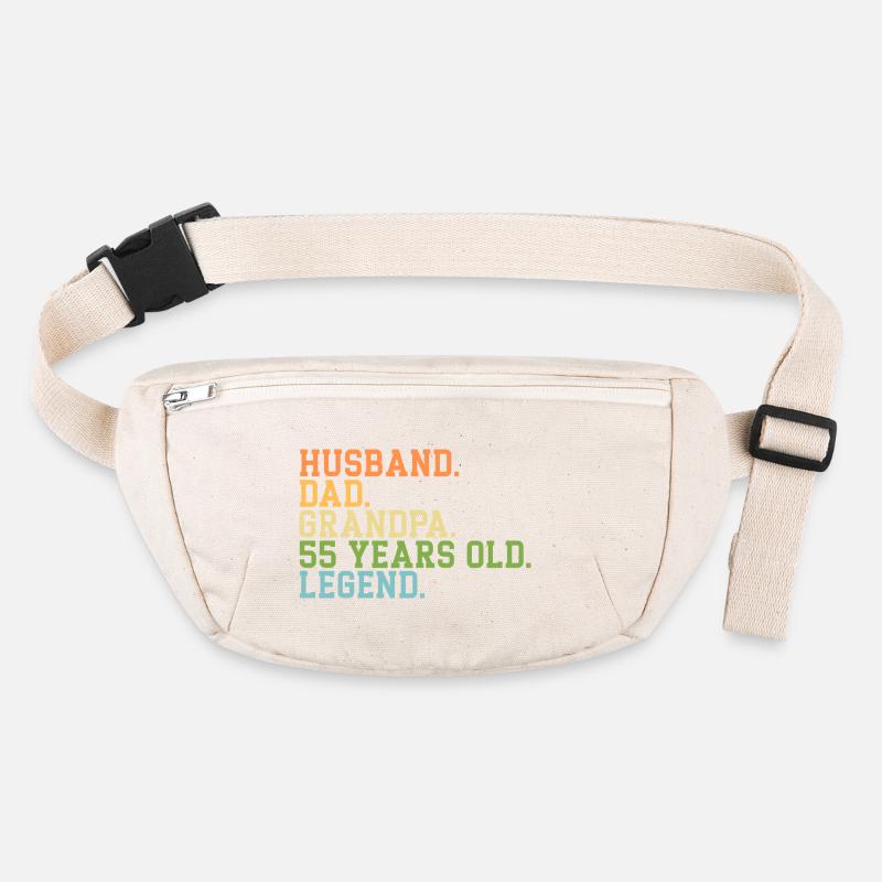 Husband Dad Grandpa 55 Years Old Legend Stanley/Stella recycled Hip Bag 