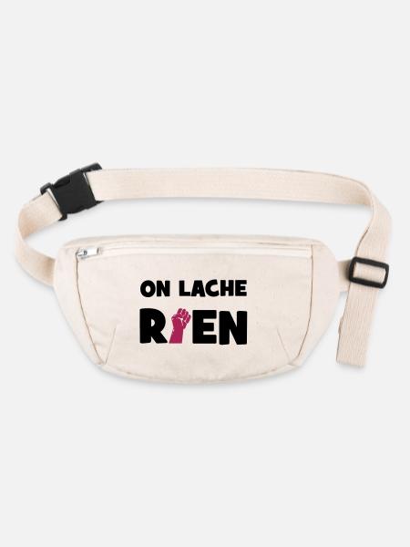 On lâche rien ! - Stanley/Stella recycelte Gürteltasche - Naturweiß - Vorne