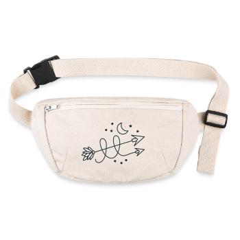 arrows direction with crescent moon - Stanley/Stella recycled Hip Bag  - natural - Front