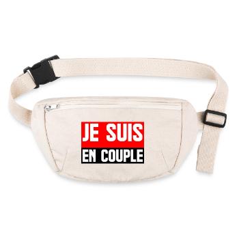 je suis en couple - Sac banane recyclé Stanley/Stella - blanc naturel - Devant