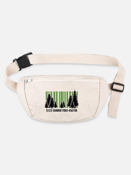 shinrin yoku Waldgänger Waldbaden Wald - Stanley/Stella recycelte Gürteltasche - Naturweiß - Vorne