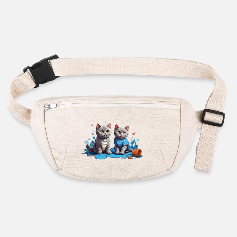 Cat Lovers in Blue Puddle Stanley/Stella recycled Hip Bag 