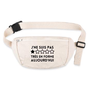 Pas en forme aujourd hui - Sac banane recyclé Stanley/Stella - blanc naturel - Devant