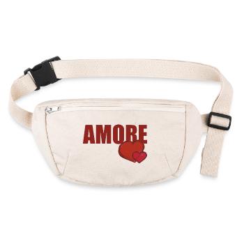 AMORE WITH HEART - Stanley/Stella recycled Hip Bag  - natural - Front