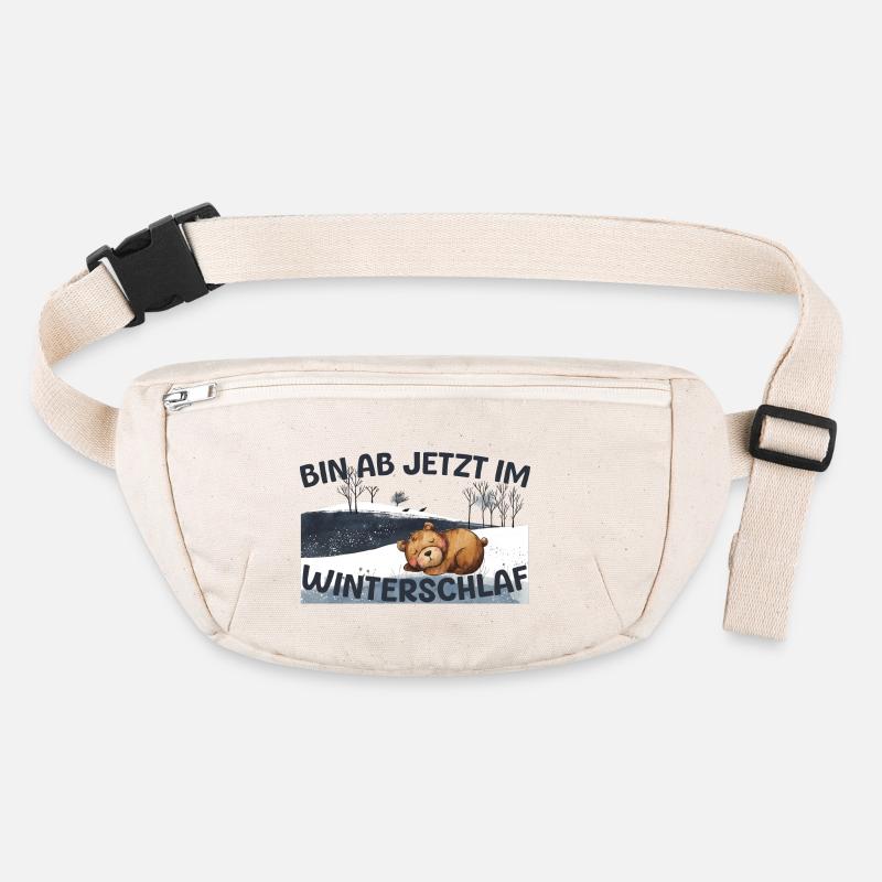 Bär im Winterschlaf Winter Schnee Geschenk Warm Stanley/Stella recycelte Gürteltasche