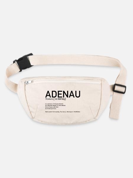 Adenau [Bedeutung] - Stanley/Stella recycelte Gürteltasche - Naturweiß