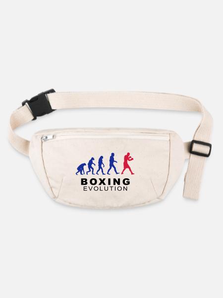 Boxing evolution - Stanley/Stella recycelte Gürteltasche - Naturweiß - Vorne