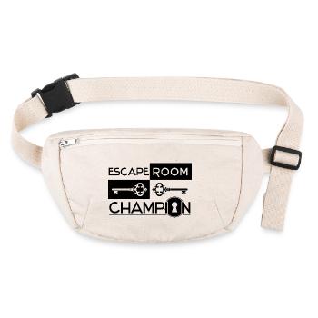 Escape Room Champion (noir) - Sac banane recyclé Stanley/Stella - blanc naturel - Devant