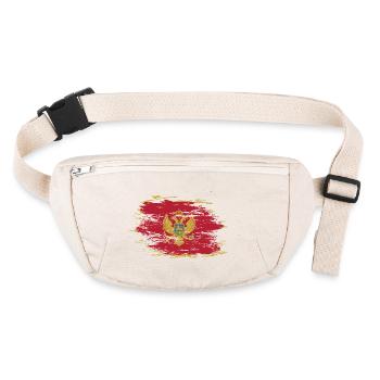 Drapeau du Monténégro utilisé - Sac banane recyclé Stanley/Stella - blanc naturel - Devant