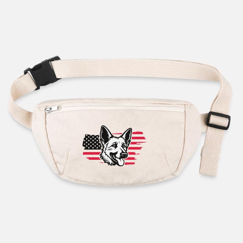 German Shepherd American Flag Stanley/Stella recycelte Gürteltasche