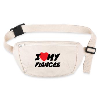 J’aime ma fiancée - Sac banane recyclé Stanley/Stella - blanc naturel - Devant