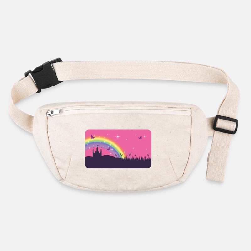 Märchenschloss mit Regenbogen und Sternchen  Stanley/Stella recycelte Gürteltasche