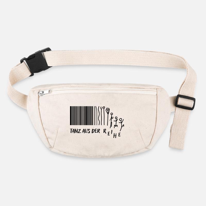 "Tanz aus der Reihe" Strichmännchen Strichcode Stanley/Stella recycelte Gürteltasche