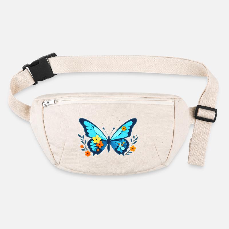 Butterfly with flowers Stanley/Stella recycled Hip Bag 