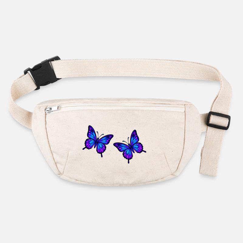 Butterflies Neon Blue Stanley/Stella recycled Hip Bag 