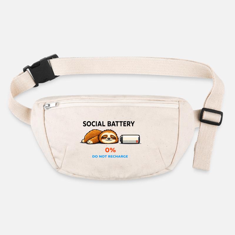 Sleepy Sloth 0% Do Not Recharge Stanley/Stella recycled Hip Bag 