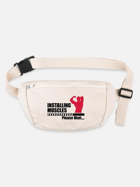 Installing Muscle - Sac banane recyclé Stanley/Stella - blanc naturel - Devant