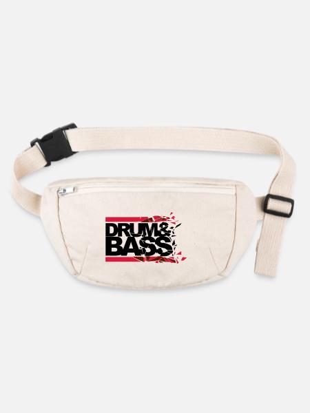 Drum 'n' Bass shattered - Stanley/Stella recycelte Gürteltasche - Naturweiß - Vorne