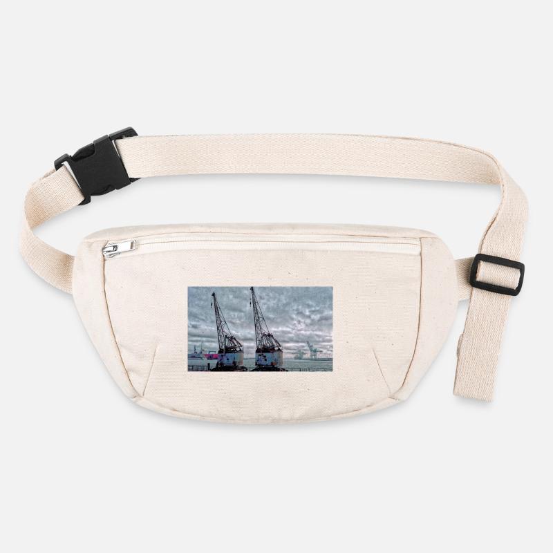 Hamburg harbor port romance with two rusty old Stanley/Stella recycled Hip Bag 