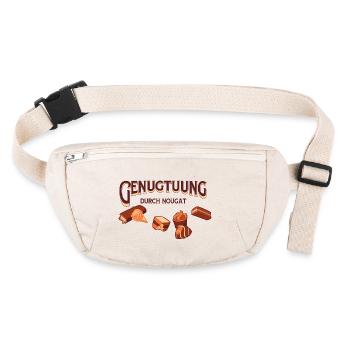 Genugtuung durch Nougat - Stanley/Stella recycelte Gürteltasche - Naturweiß - Vorne