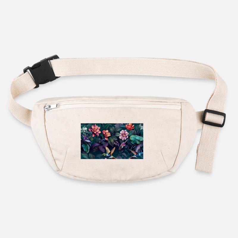 Fleurs tropicales nocturnes Colibris Sac banane recyclé Stanley/Stella