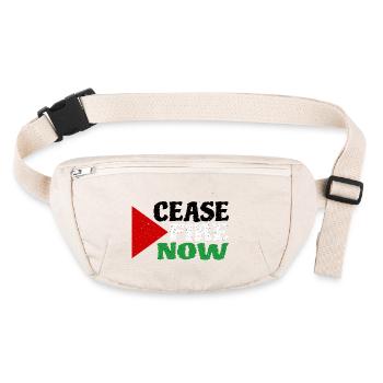 Cease Fire Now - Stanley/Stella recycled Hip Bag  - natural - Front