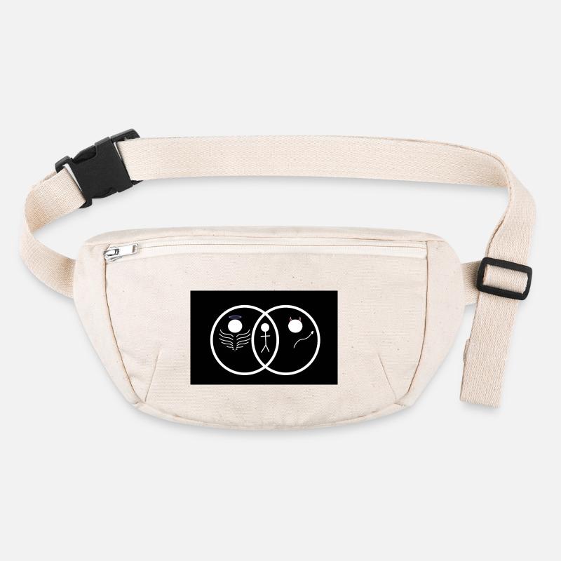 Angel or Devil? Cute design Venn diagram Stanley/Stella recycled Hip Bag 