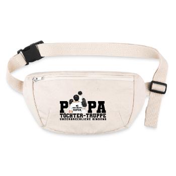 Dad Daughters Troop Illustration - Stanley/Stella recycled Hip Bag  - natural - Front