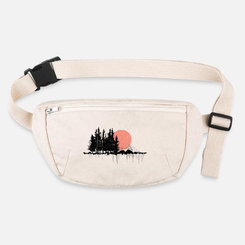 Conception de silhouette de forêt nocturne Sac banane recyclé Stanley/Stella