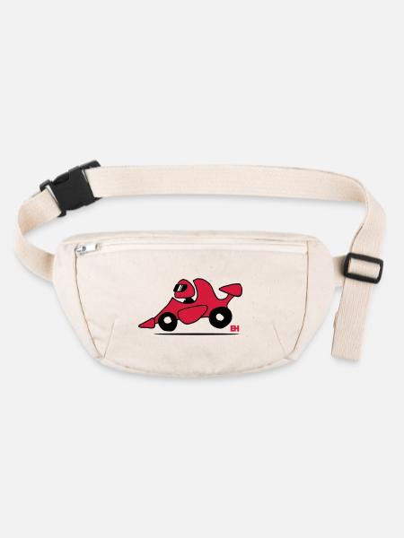 Race car - Stanley/Stella recycled Hip Bag  - natural - Front