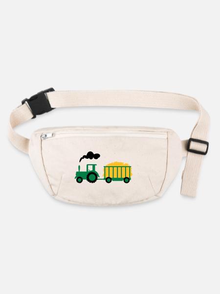 traktor kind geschenk - Stanley/Stella recycelte Gürteltasche - Naturweiß