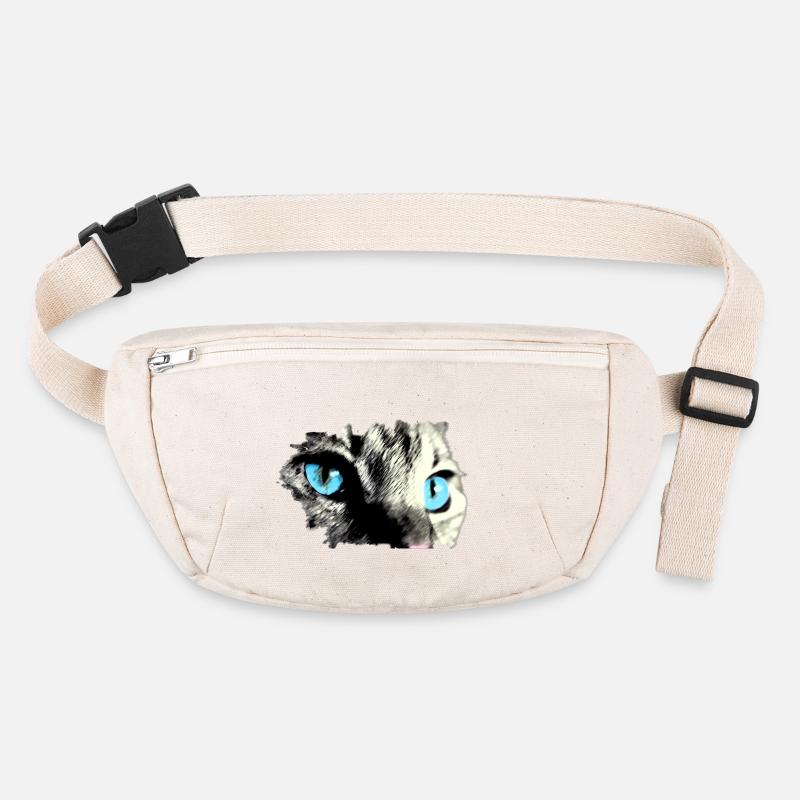 Chat aux yeux bleus ! belle idée de cadeau Sac banane recyclé Stanley/Stella