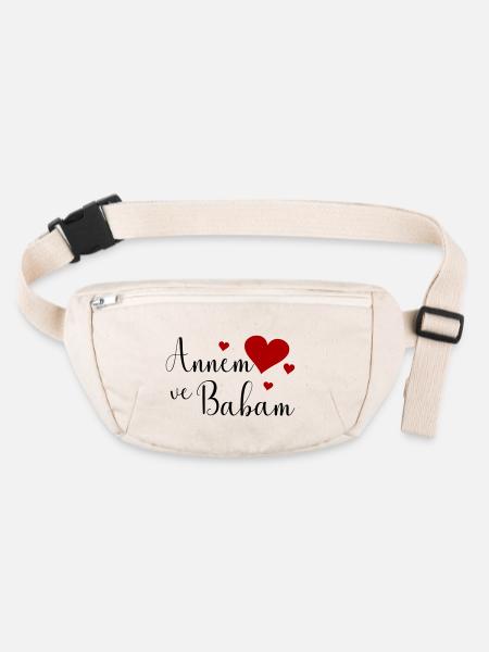 Annem ve Babam - Stanley/Stella recycelte Gürteltasche - Naturweiß - Vorne