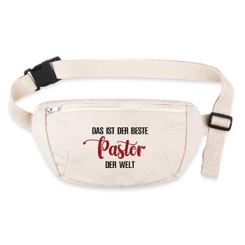 Pastor Geistlicher Theologe Priester Pfarrer Danke - Stanley/Stella recycelte Gürteltasche - Naturweiß - Vorne