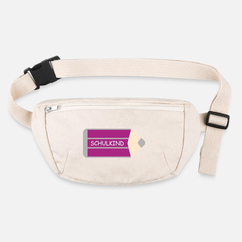Schulkind - Stift Violett grau - personalisierbar Stanley/Stella recycelte Gürteltasche