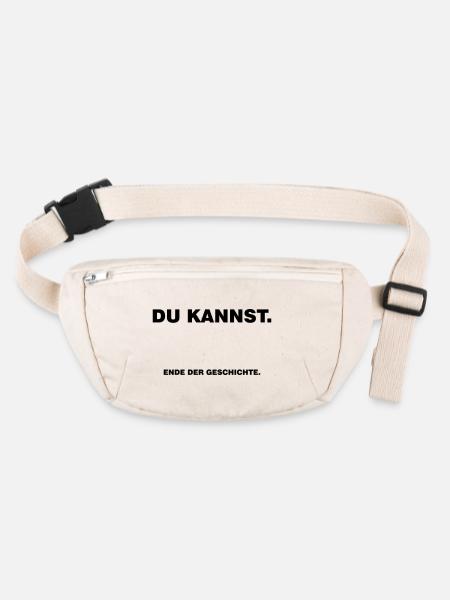 Du_kannst-Ende_der_Geschichte. - Stanley/Stella recycled Hip Bag  - natural - Front