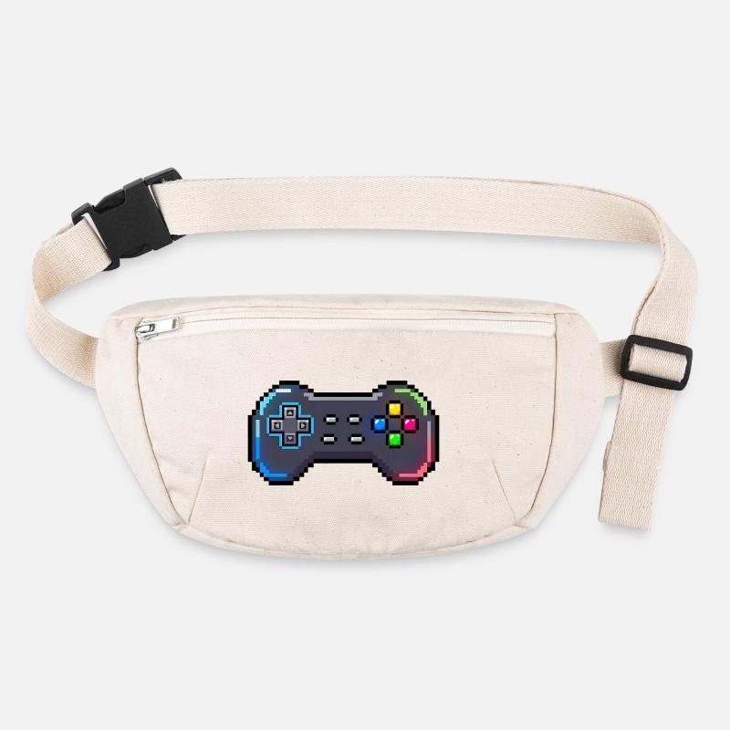 Retro-Gamepad Neon-Pixelstil Stanley/Stella recycelte Gürteltasche