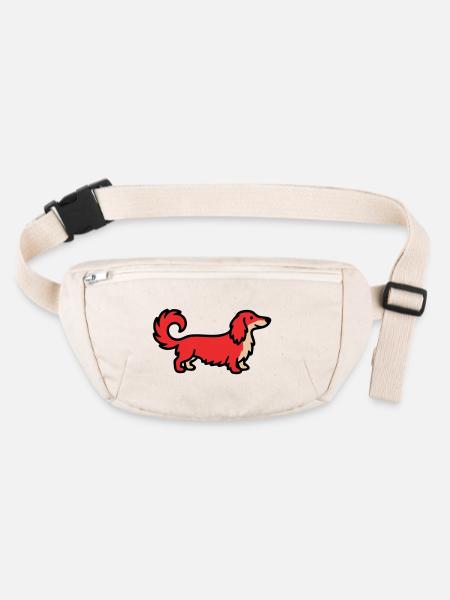 Irischer Setter Retriever Rot - Stanley/Stella recycelte Gürteltasche - Naturweiß - Vorne
