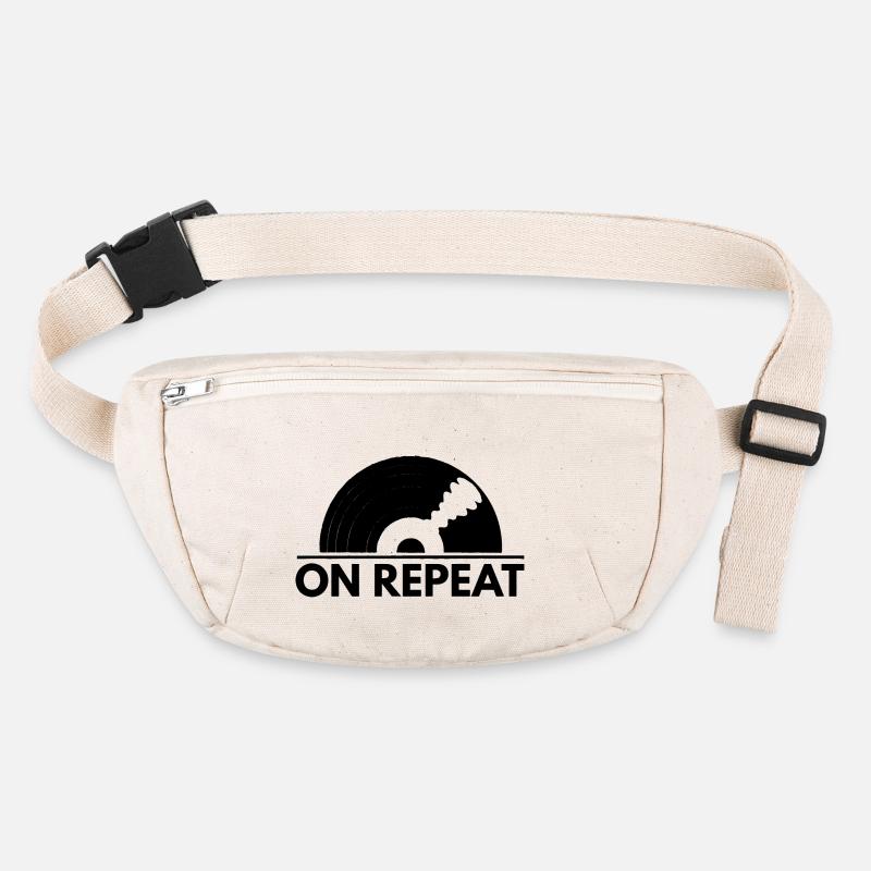 Cool Vinyl Record Vintage Print | "On Repeat" Stanley/Stella recycled Hip Bag 