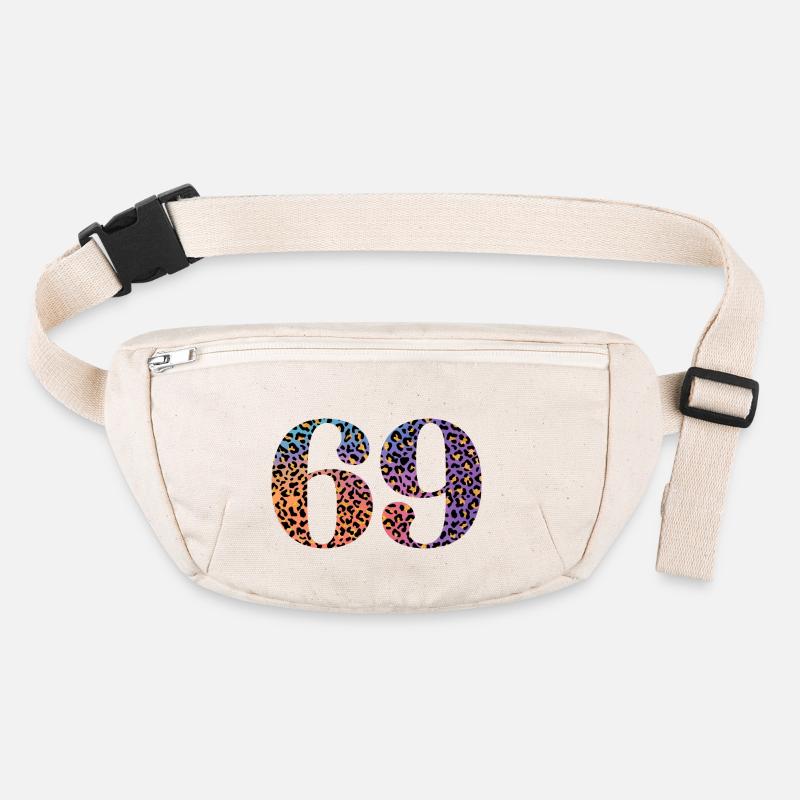 69th Birthday Leopard Stanley/Stella recycled Hip Bag 