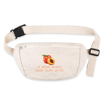 Enterrement de vie de garçon mariage meme minou - Sac banane recyclé Stanley/Stella - blanc naturel - Devant